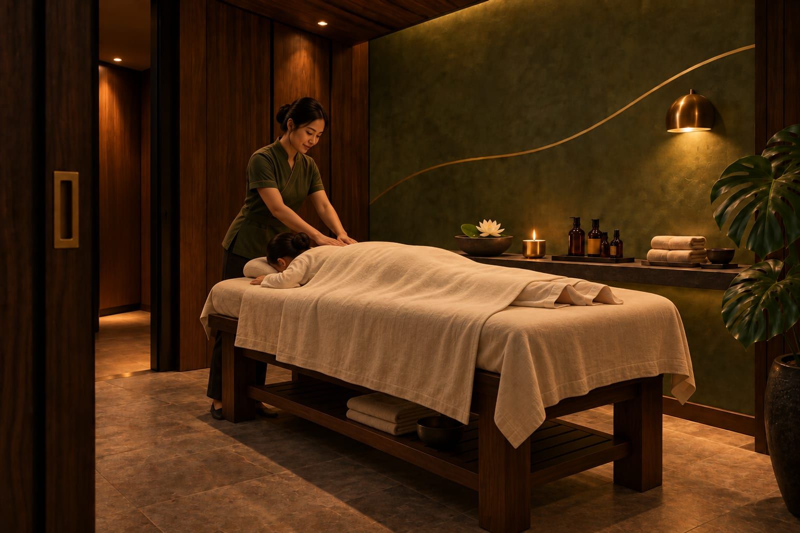 Private body massage room