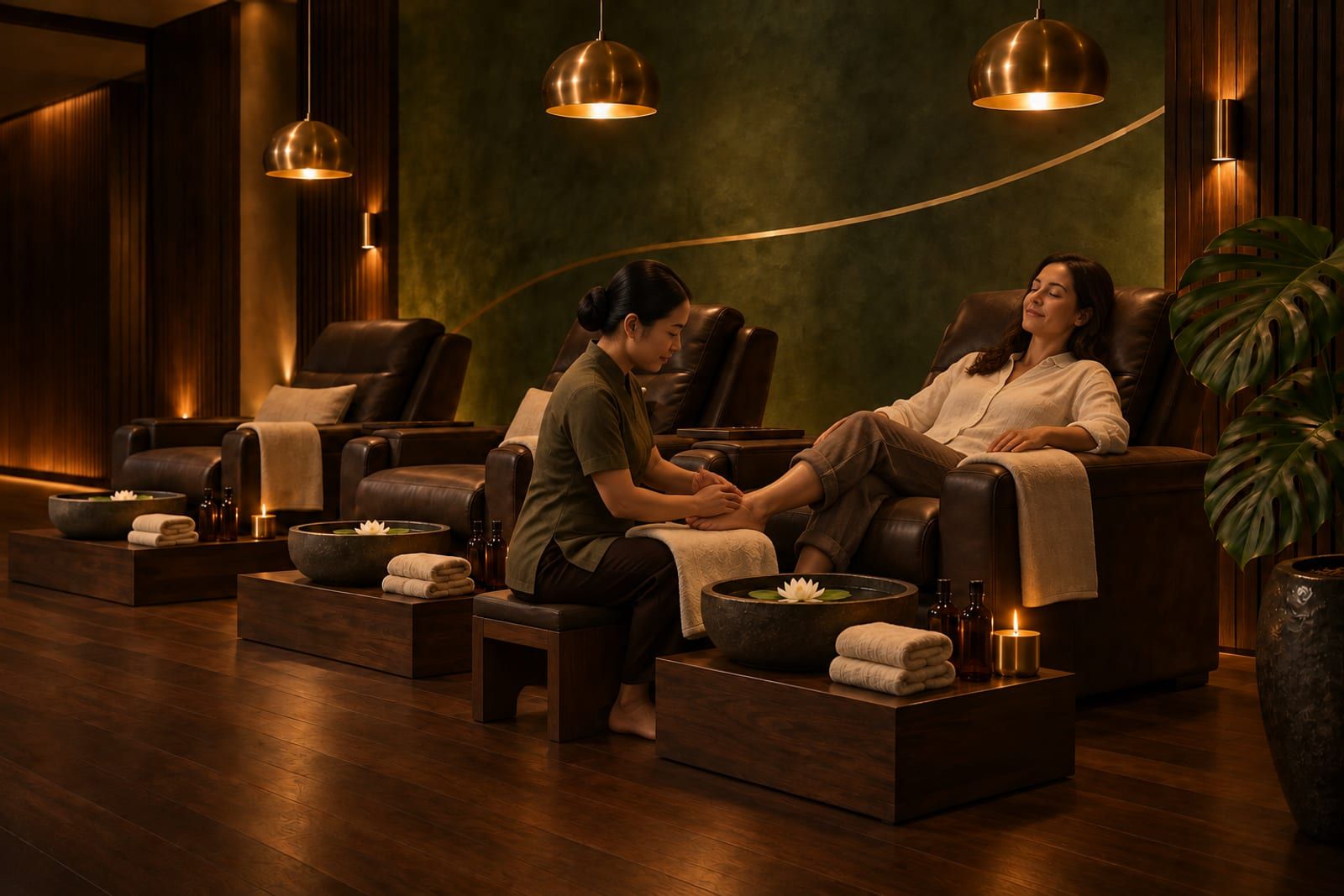Foot massage area